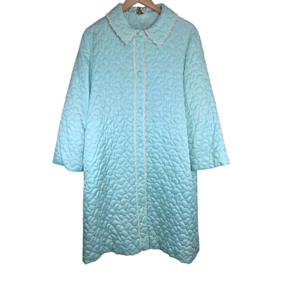 Vintage 1960s/1970s Satin Quilted Sleep Jacket - Picture 1 of 7